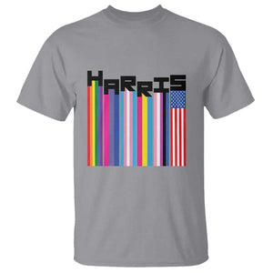 Kamala Supporter 2024 T Shirt Harris Unity American Rainbow LGBT Flag TS11 Sport Gray Print Your Wear