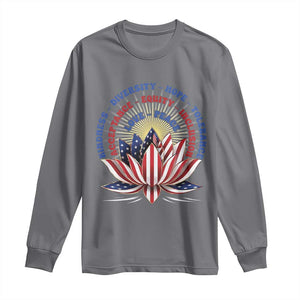 Harris Supporter Long Sleeve Shirt Lotus Kamala Kindness Diversity Hope Tolerance TS11 Charcoal Print Your Wear