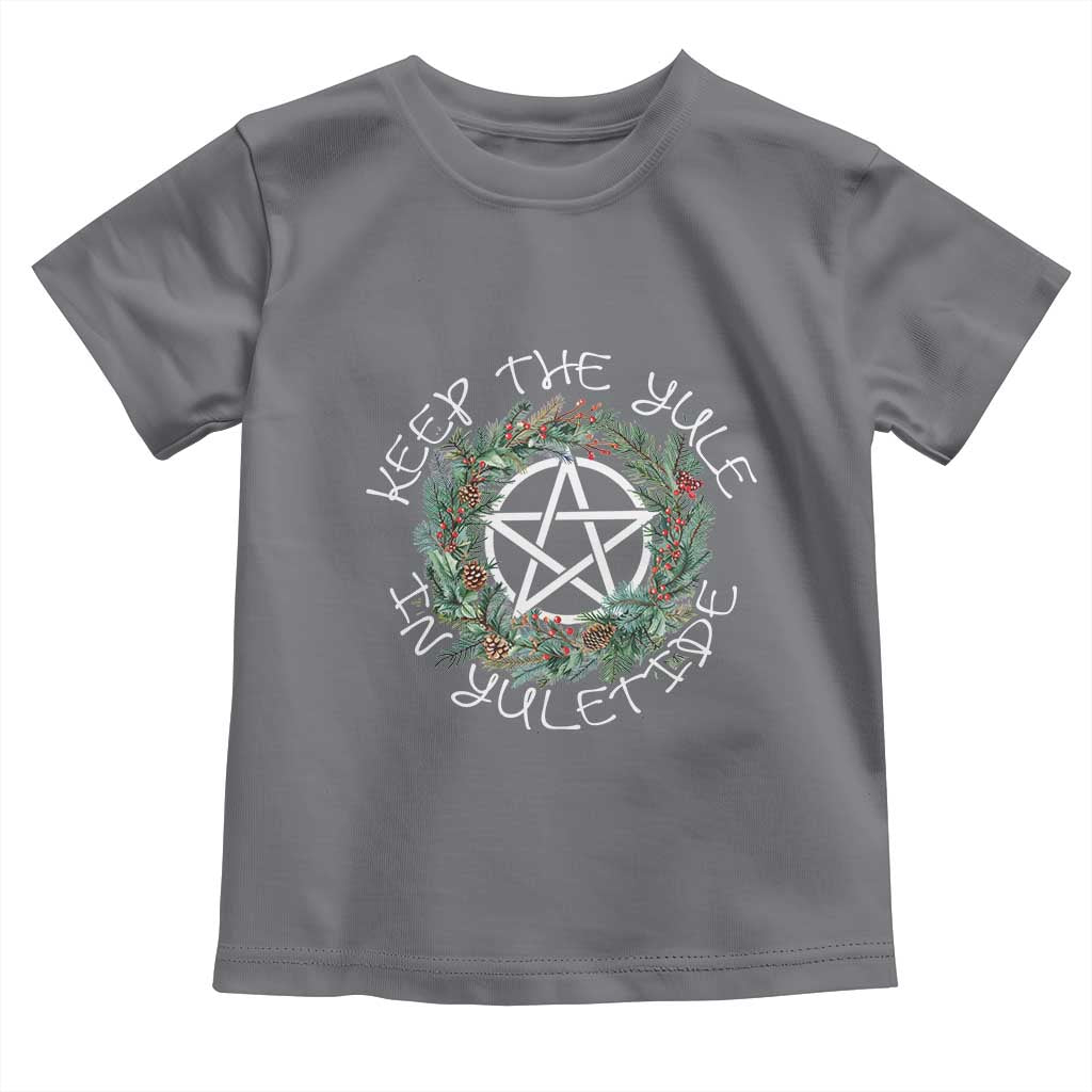 Keep The Yule In Yuletide Baby Shirt Yule Christmas Wreath TS11 Charcoal Print Your Wear