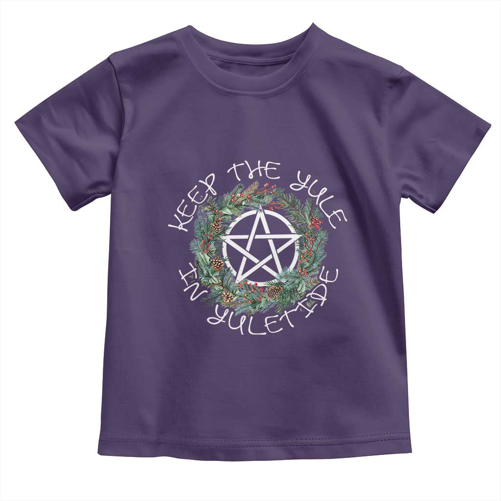 Keep The Yule In Yuletide Baby Shirt Yule Christmas Wreath TS11 Purple Print Your Wear