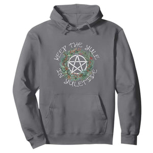 Keep The Yule In Yuletide Hoodie Yule Christmas Wreath TS11 Charcoal Print Your Wear