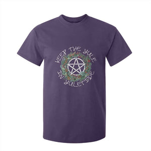 Keep The Yule In Yuletide T Shirt For Kid Yule Christmas Wreath TS11 Purple Print Your Wear