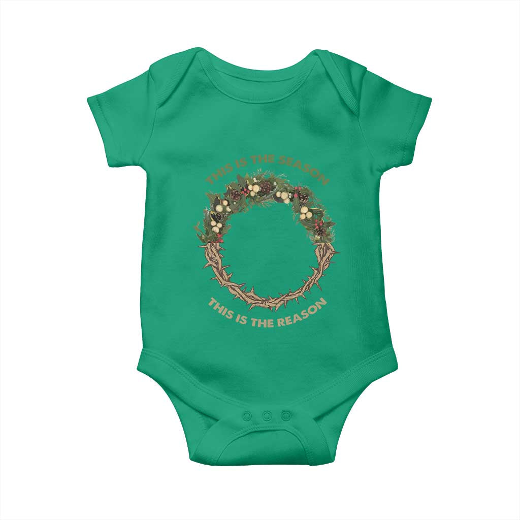 This Is The Season This Is The Reason Christian Christmas Baby Onesie TS11 Irish Green Print Your Wear