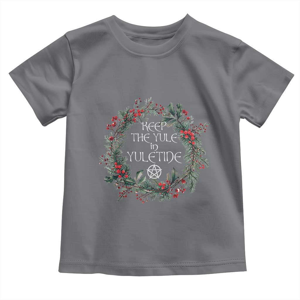 Keep The Yule In Yuletide Baby Shirt Yule Christmas Wreath Pentagram TS11 Charcoal Print Your Wear