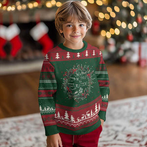 Keep The Yule In Yuletide Ugly Christmas Sweater Yule Christmas Wreath Pentagram TS11 Christmas Print Your Wear
