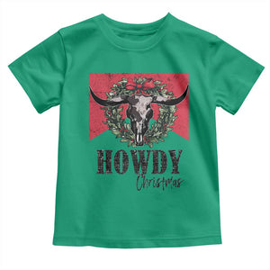 Western Howdy Christmas Baby Shirt Longhorn Skull Xmas Wreath TS11 Irish Green Print Your Wear
