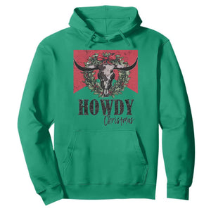 Western Howdy Christmas Hoodie Longhorn Skull Xmas Wreath TS11 Irish Green Print Your Wear