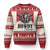 Western Xmas Ugly Christmas Sweater Howdy Christmas Cow Skull Xmas Wreath TS11 Red Print Your Wear
