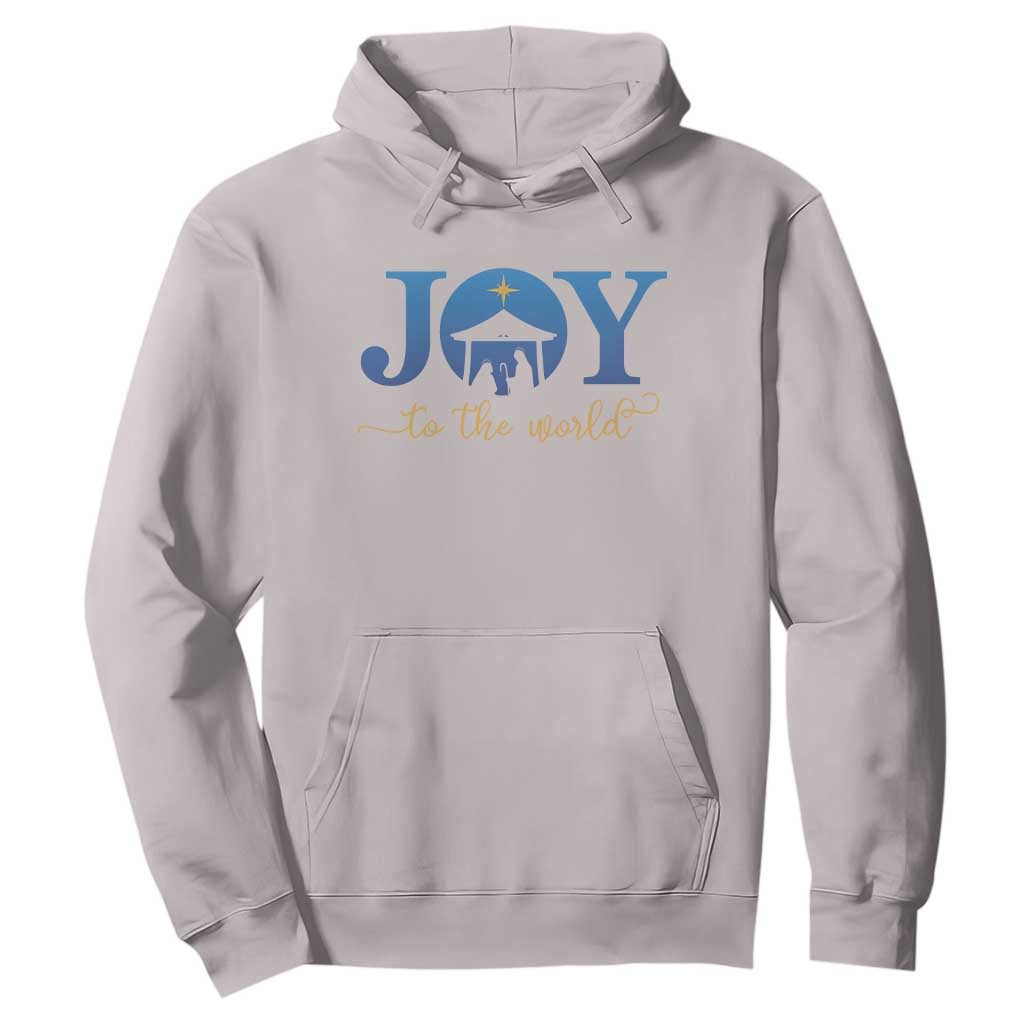 Joy To The World Hoodie Christian Christmas Nativity Scene Star Of Bethlehem TS11 Ice Gray Print Your Wear