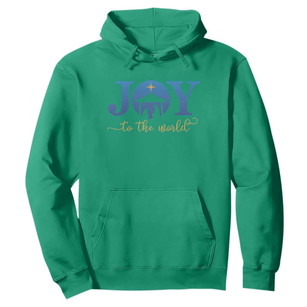 Joy To The World Hoodie Christian Christmas Nativity Scene Star Of Bethlehem TS11 Irish Green Print Your Wear