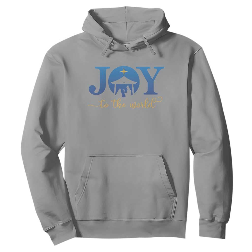 Joy To The World Hoodie Christian Christmas Nativity Scene Star Of Bethlehem TS11 Sport Gray Print Your Wear