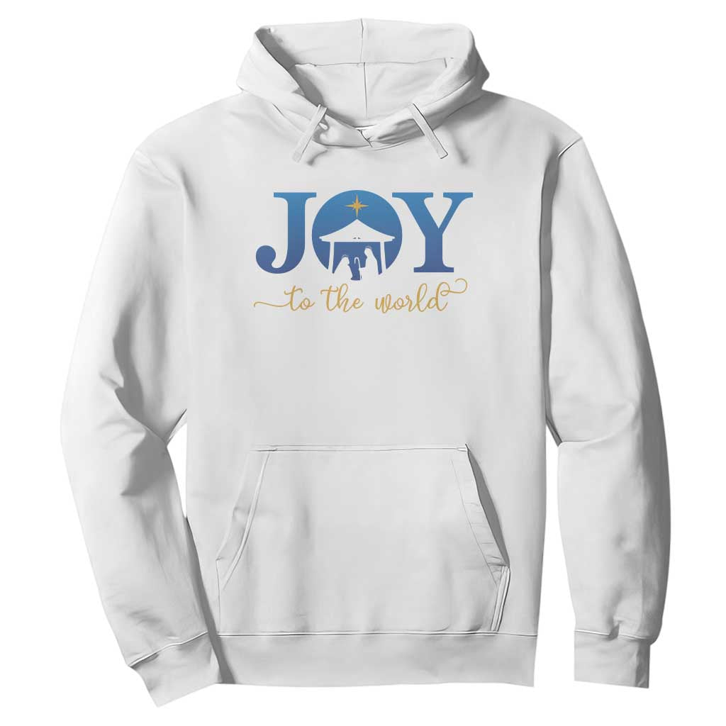 Joy To The World Hoodie Christian Christmas Nativity Scene Star Of Bethlehem TS11 White Print Your Wear