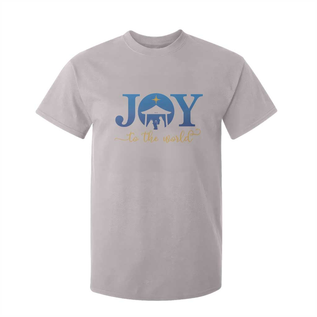 Joy To The World T Shirt For Kid Christian Christmas Nativity Scene Star Of Bethlehem TS11 Ice Gray Print Your Wear