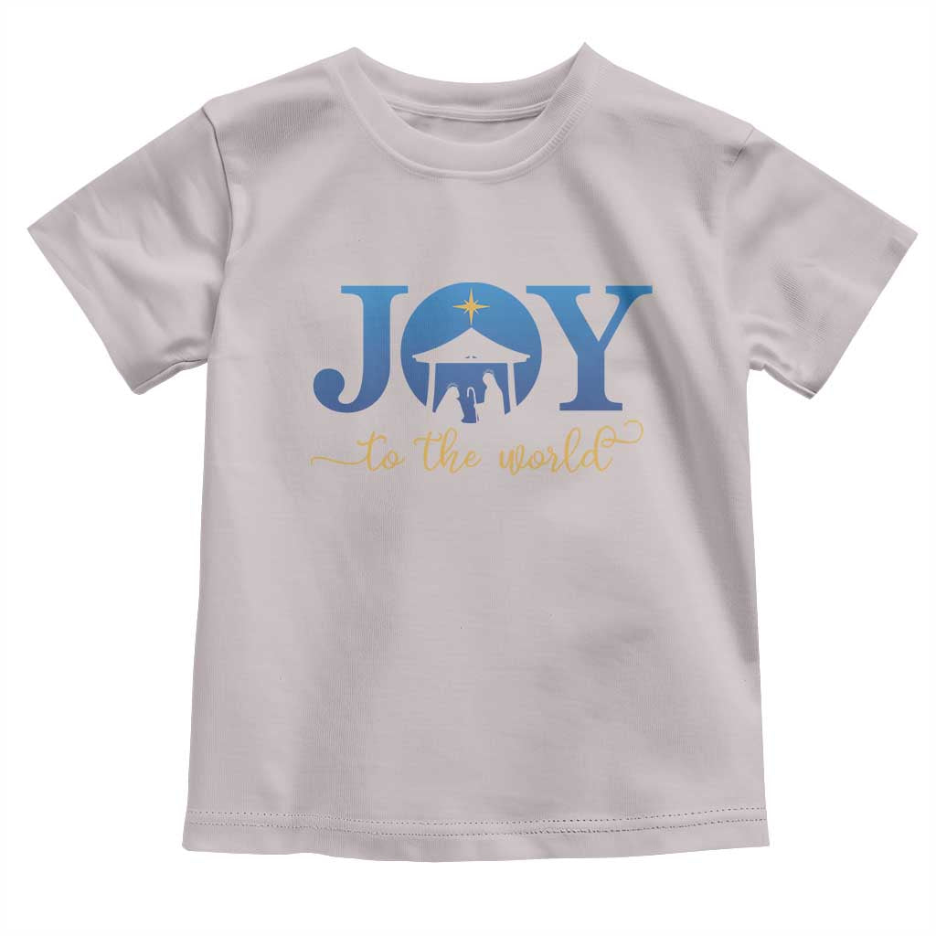 Joy To The World Toddler T Shirt Christian Christmas Nativity Scene Star Of Bethlehem TS11 Ice Gray Print Your Wear