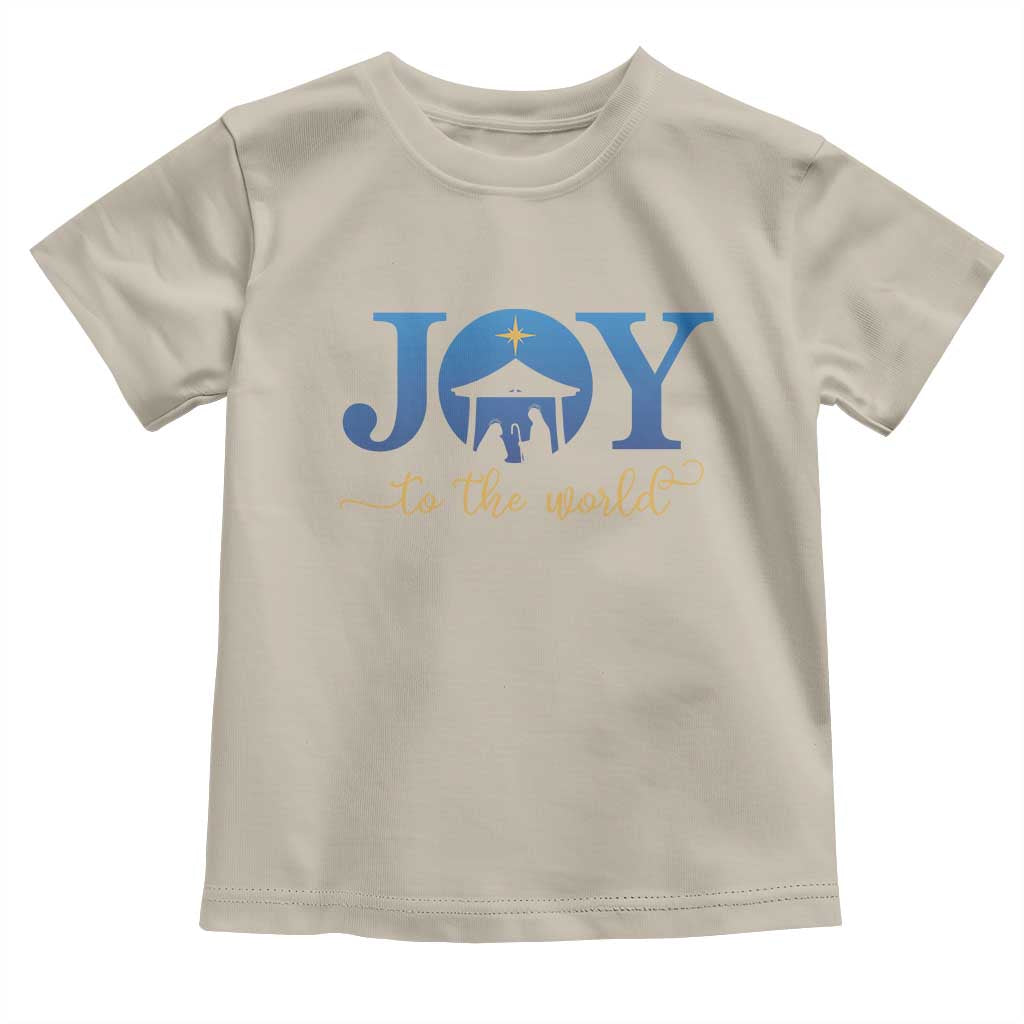 Joy To The World Toddler T Shirt Christian Christmas Nativity Scene Star Of Bethlehem TS11 Sand Print Your Wear