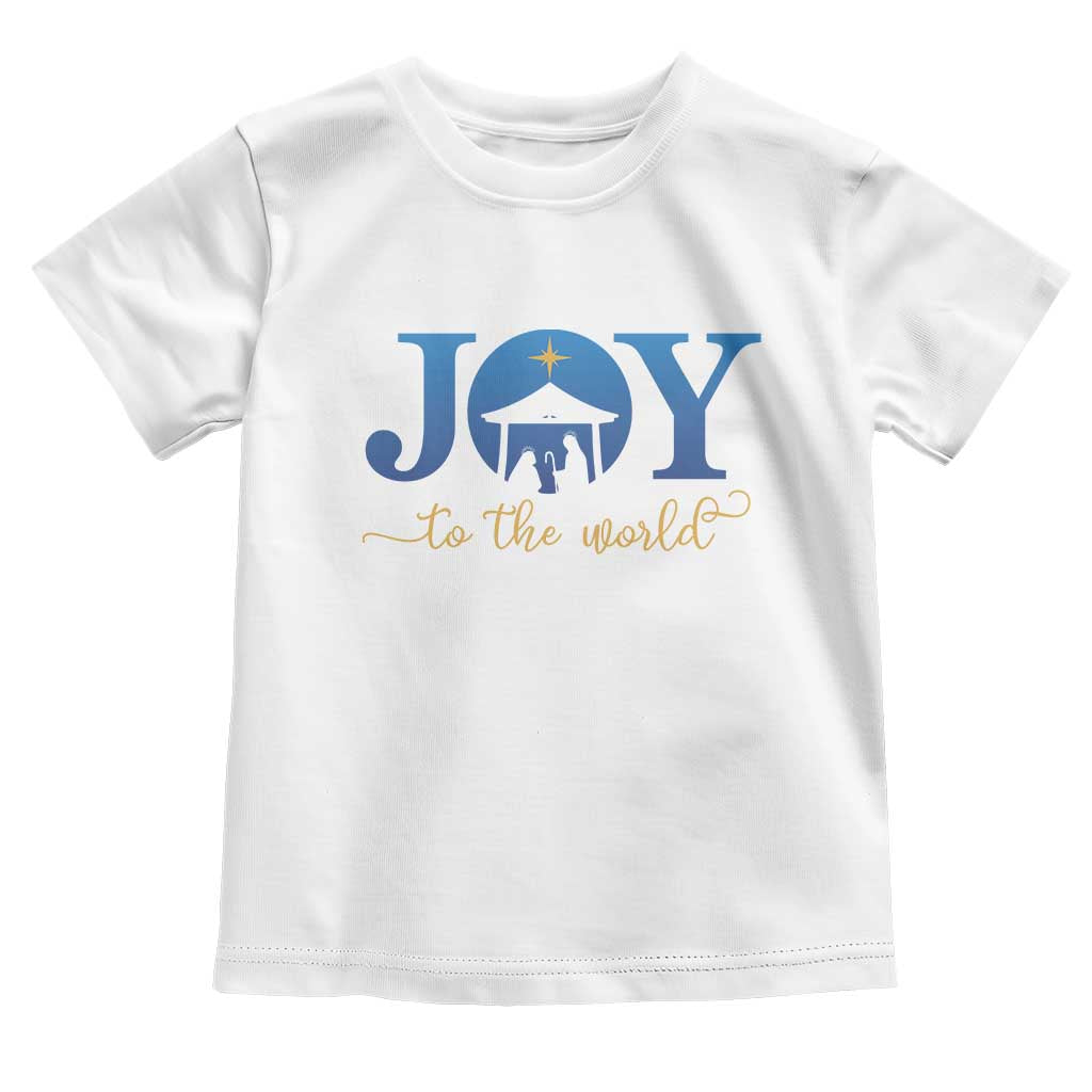 Joy To The World Toddler T Shirt Christian Christmas Nativity Scene Star Of Bethlehem TS11 White Print Your Wear