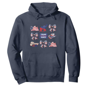 Trump Vance Supporter 2024 Hoodie American Flag Coquette Aesthetic TS11 Navy Print Your Wear