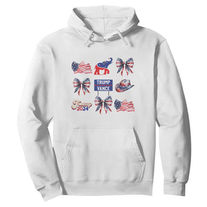 Trump Vance Supporter 2024 Hoodie American Flag Coquette Aesthetic TS11 White Print Your Wear