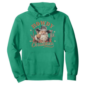 Funny Western Xmas Hoodie Howdy Christmas Retro Cowboy Santa Country TS11 Irish Green Print Your Wear