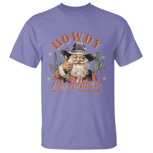 Funny Western Xmas T Shirt Howdy Christmas Retro Cowboy Santa Country TS11 Violet Print Your Wear