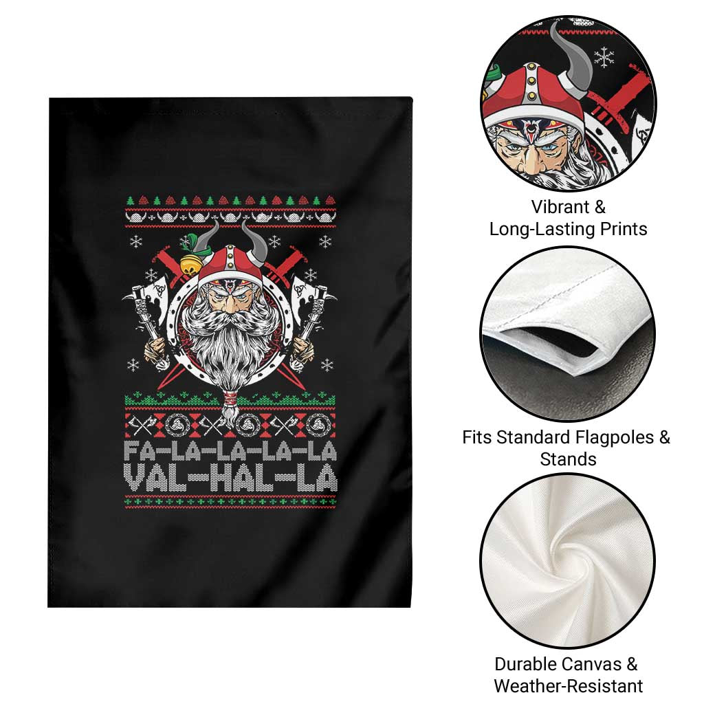 Christmas Viking Garden Flag Fa La La La La Val Hal La Santa Viking Warriors TS11 Print Your Wear