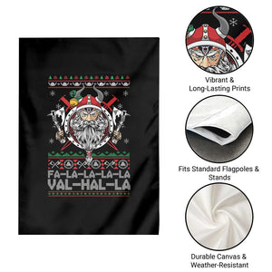 Christmas Viking Garden Flag Fa La La La La Val Hal La Santa Viking Warriors TS11 Print Your Wear