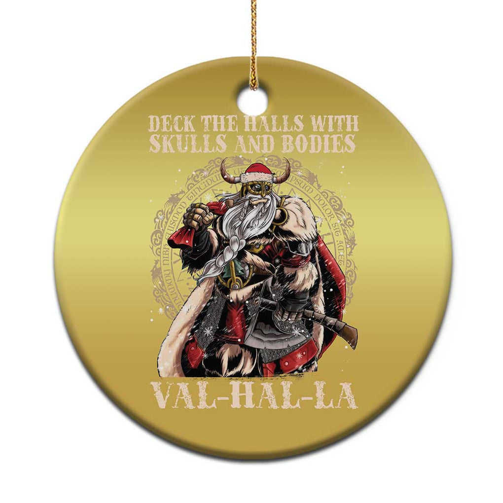 Viking Xmas Christmas Ornament Deck The Halls With Skulls And Bodies Valhalla TS11 Print Your Wear