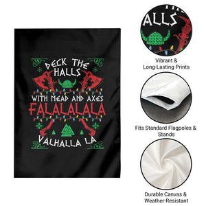 Viking Christmas Garden Flag Deck The Halls With Mead And Axes Falalala Valhalla La TS11 Print Your Wear