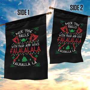 Viking Christmas Garden Flag Deck The Halls With Mead And Axes Falalala Valhalla La TS11 Print Your Wear