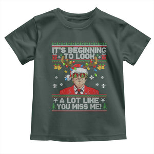 Funny Trump Christmas Baby Shirt It's Beginning To Look A Lot Like You Miss Me TS11 Dark Forest Green Print Your Wear