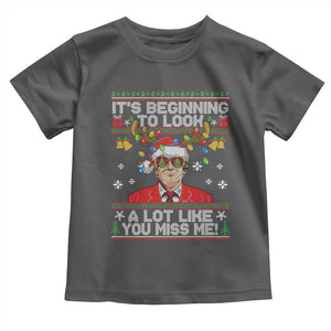 Funny Trump Christmas Baby Shirt It's Beginning To Look A Lot Like You Miss Me TS11 Dark Heather Print Your Wear