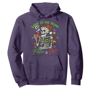 Look At Me Being Festive And Shit Hoodie Funny Christmas Skeleton TS11 Purple Print Your Wear