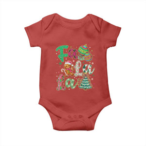 Funny Falala Christmas Song Faux Glitter Gingerbread Baby Onesie TS11 Red Print Your Wear
