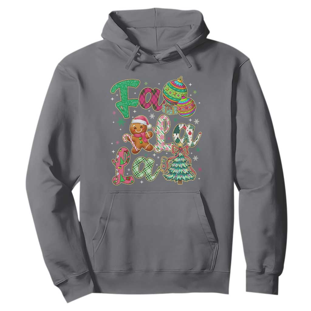 Funny Falala Christmas Song Faux Glitter Gingerbread Hoodie TS11 Charcoal Print Your Wear