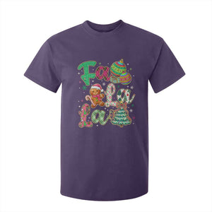Funny Falala Christmas Song Faux Glitter Gingerbread T Shirt For Kid TS11 Purple Print Your Wear