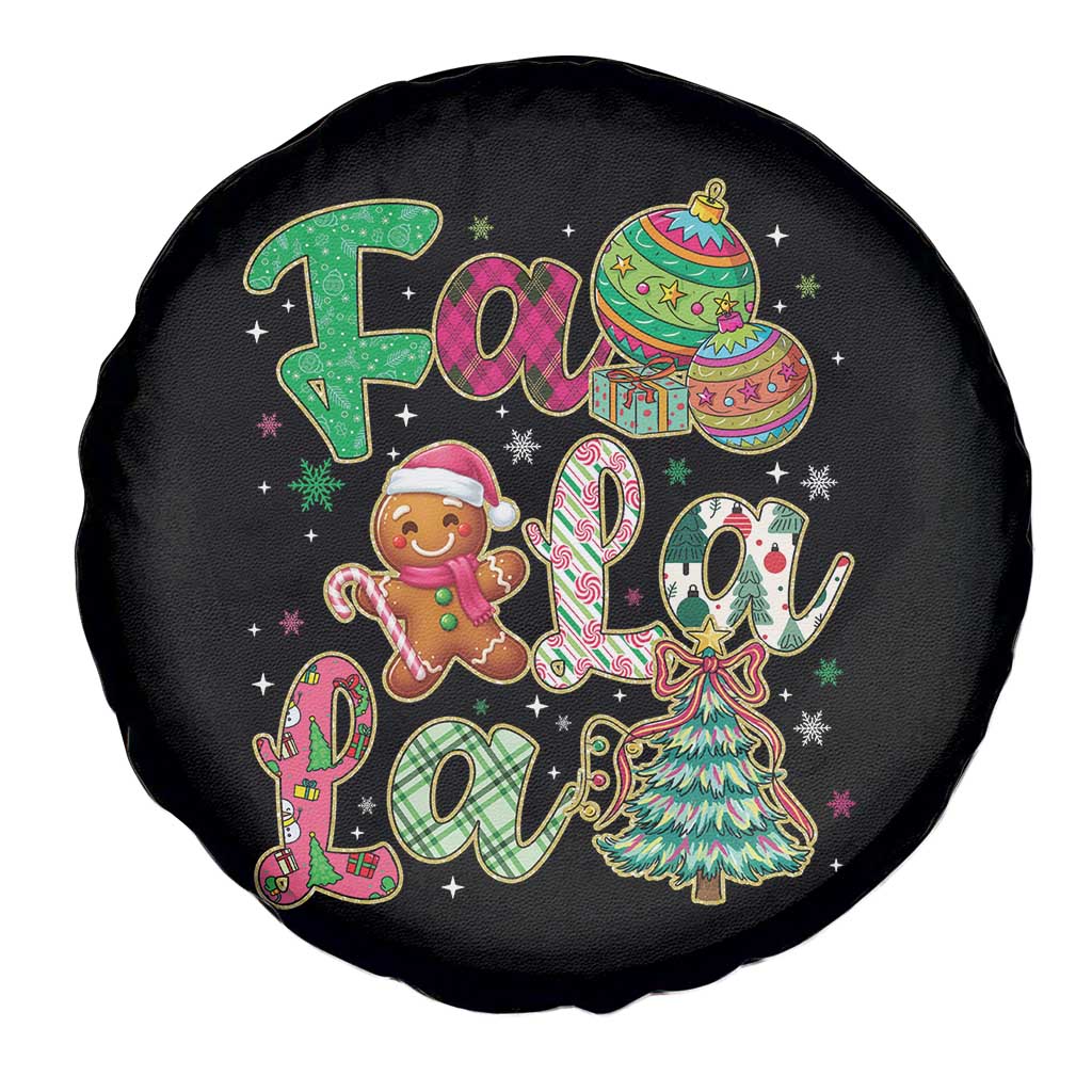 Funny Falala Christmas Song Faux Glitter Gingerbread Spare Tire Cover TS11 Print Your Wear