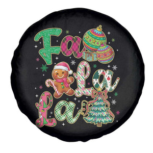 Funny Falala Christmas Song Faux Glitter Gingerbread Spare Tire Cover TS11 Print Your Wear