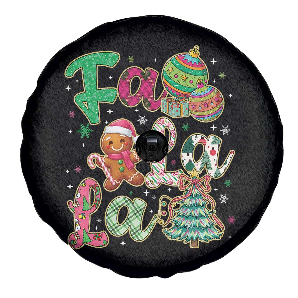 Funny Falala Christmas Song Faux Glitter Gingerbread Spare Tire Cover TS11 Print Your Wear