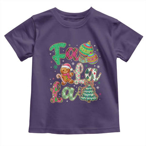Funny Falala Christmas Song Faux Glitter Gingerbread Toddler T Shirt TS11 Purple Print Your Wear