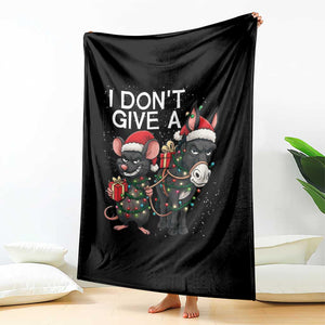 Funny Christmas I Dont Give a Rats Ass Throw Blanket Donkey And Mouse Xmas Holiday TS11 Print Your Wear
