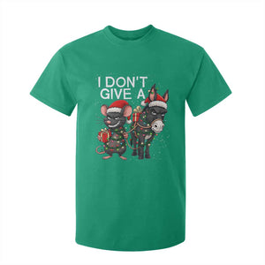 Funny Christmas I Dont Give a Rats Ass T Shirt For Kid Donkey And Mouse Xmas Holiday TS11 Irish Green Print Your Wear