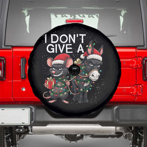 Funny Christmas I Dont Give a Rats Ass Spare Tire Cover Donkey And Mouse Xmas Holiday TS11 Black Print Your Wear