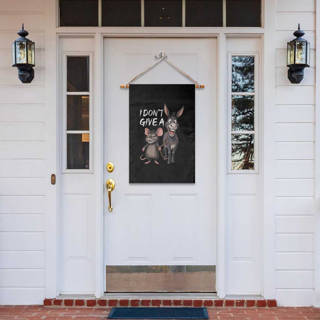 Funny I Dont Give a Rats Ass Garden Flag Donkey And Mouse Meme TS11 Print Your Wear