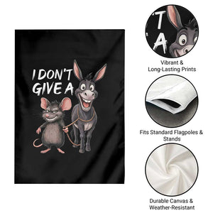 Funny I Dont Give a Rats Ass Garden Flag Donkey And Mouse Meme TS11 Print Your Wear