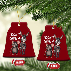 Funny I Dont Give a Rats Ass Ceramic Ornament Donkey And Mouse Meme TS11 Print Your Wear