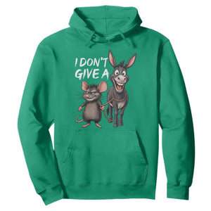 Funny I Dont Give a Rats Ass Hoodie Donkey And Mouse Meme TS11 Irish Green Print Your Wear