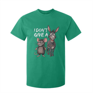 Funny I Dont Give a Rats Ass T Shirt For Kid Donkey And Mouse Meme TS11 Irish Green Print Your Wear