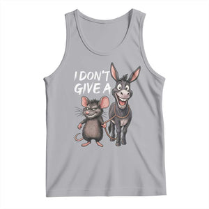 Funny I Dont Give a Rats Ass Tank Top Donkey And Mouse Meme TS11 Athletic Heather Print Your Wear