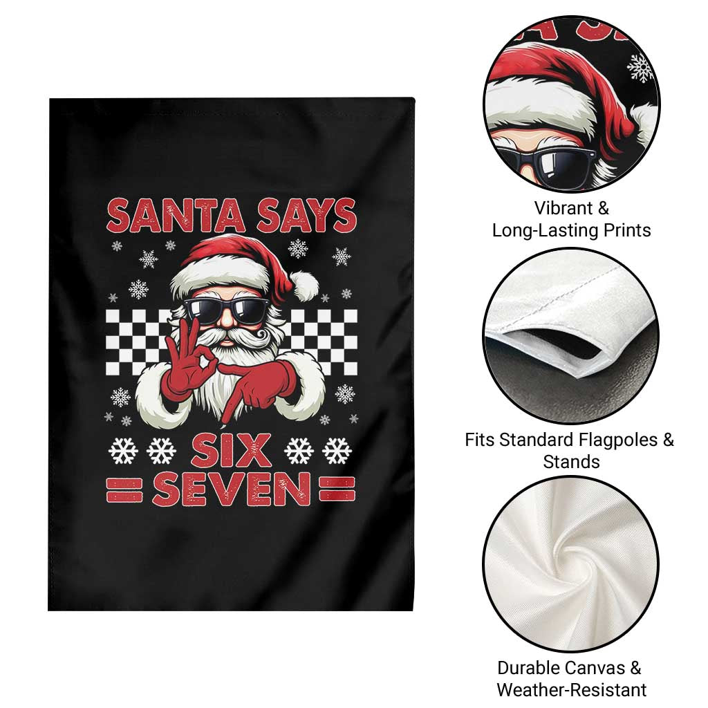 67 Christmas Garden Flag Funny Santa Says Six Seven Meme Gen Alpha Slang TS11 Print Your Wear