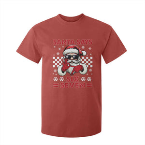 67 Christmas T Shirt For Kid Funny Santa Says Six Seven Meme Gen Alpha Slang TS11 Red Print Your Wear